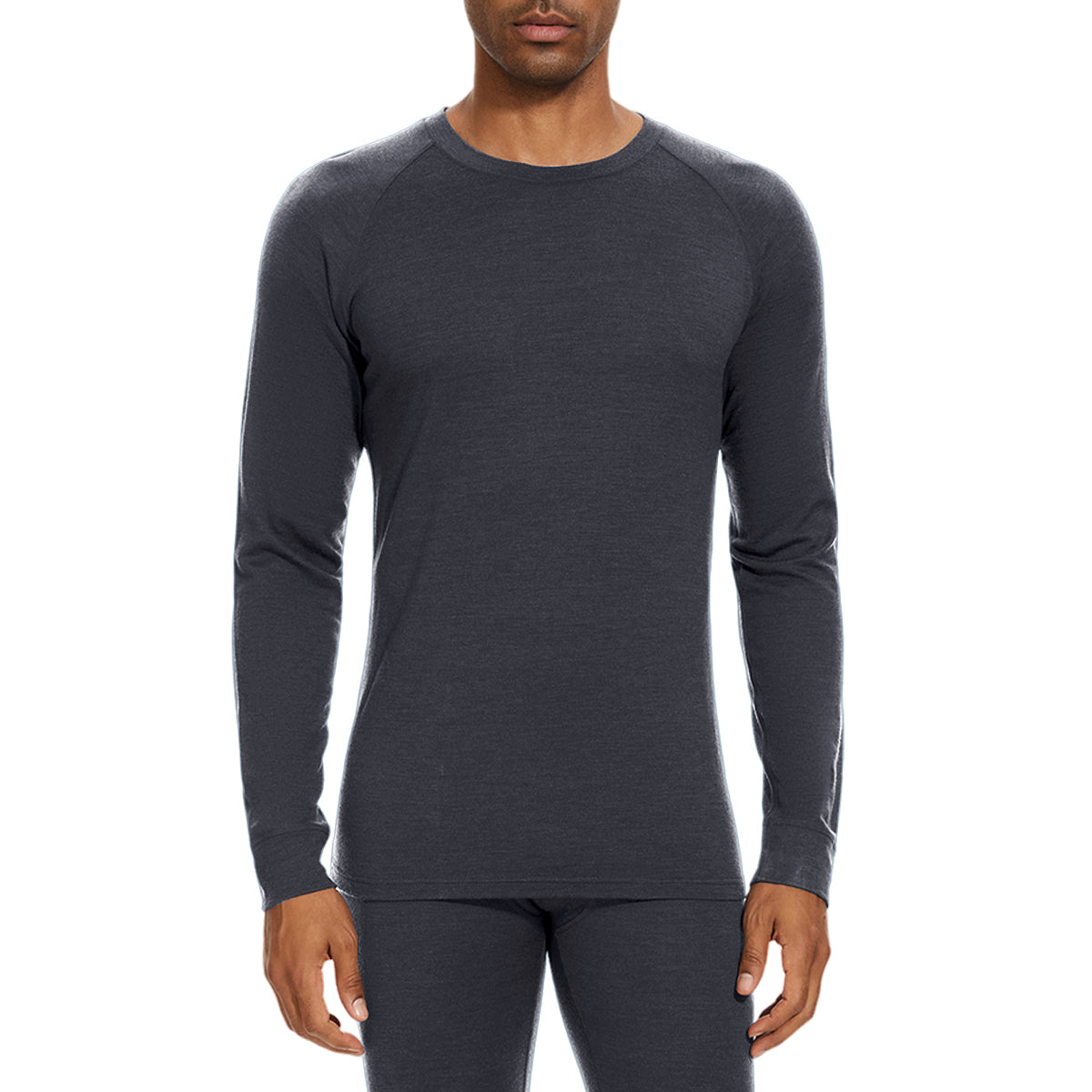 WOOLCANO 190 Men's Merino Wool Base Layer Top Long Sleeve Crew Thermal Shirt