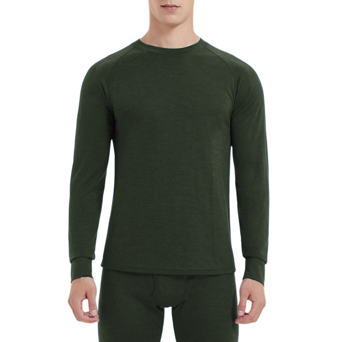 WOOLCANO 190 Men's Merino Wool Base Layer Top Long Sleeve Crew Thermal Shirt