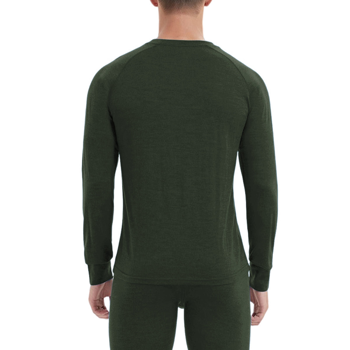 WOOLCANO 190 Men's Merino Wool Base Layer Top Long Sleeve Crew Thermal Shirt