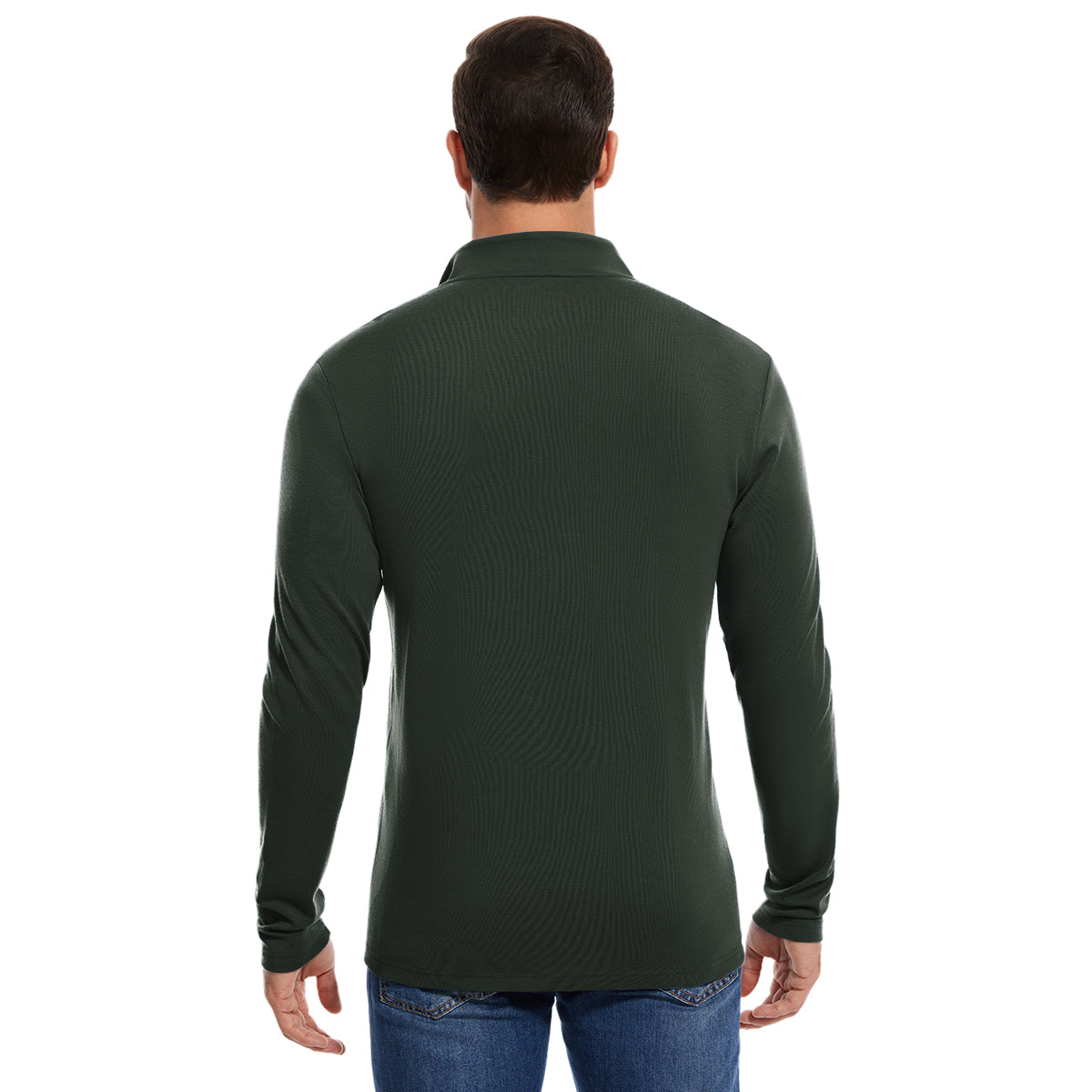 Woolcano Men's 260 Merino Wool Half Zip Top Long Sleeve Zip Shirt