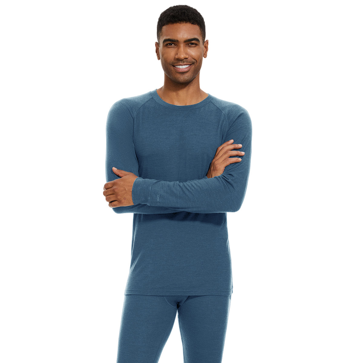 WOOLCANO Men's 190 Merino Wool Base Layer Set Thermal Top and Bottom