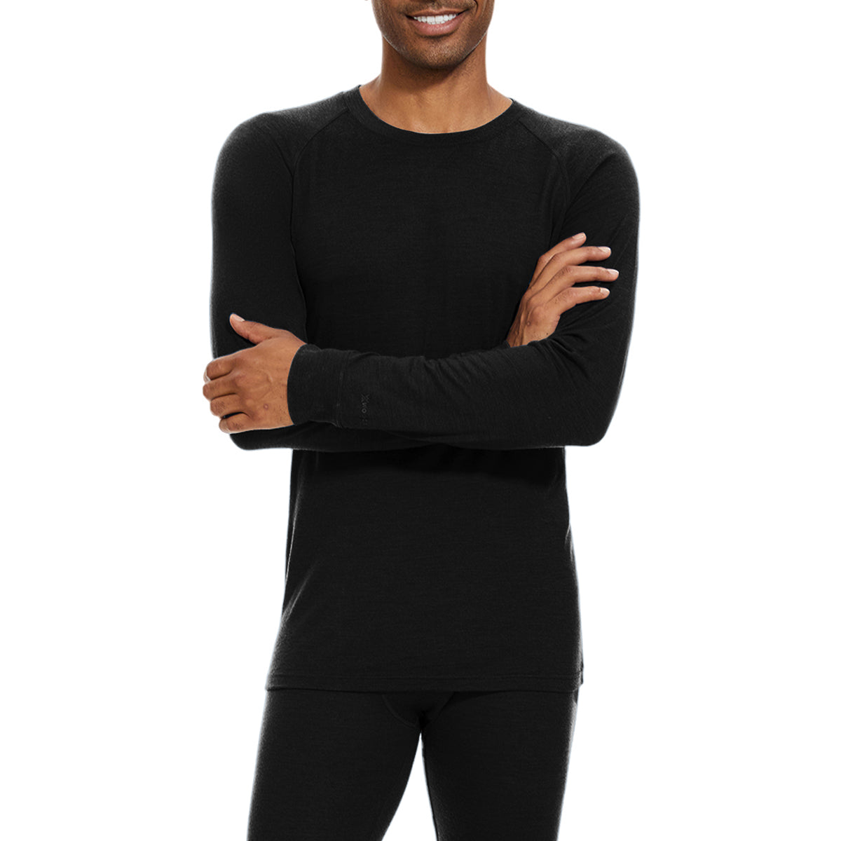 WOOLCANO 190 Men's Merino Wool Base Layer Top Long Sleeve Crew Thermal Shirt