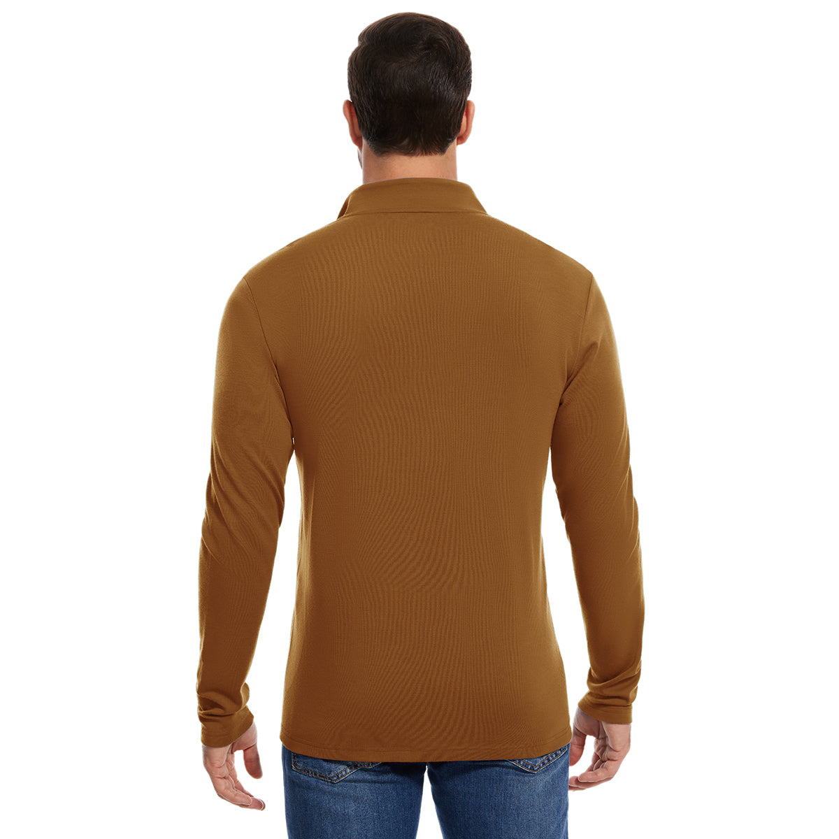 Woolcano Men's 260 Merino Wool Half Zip Top Long Sleeve Zip Shirt