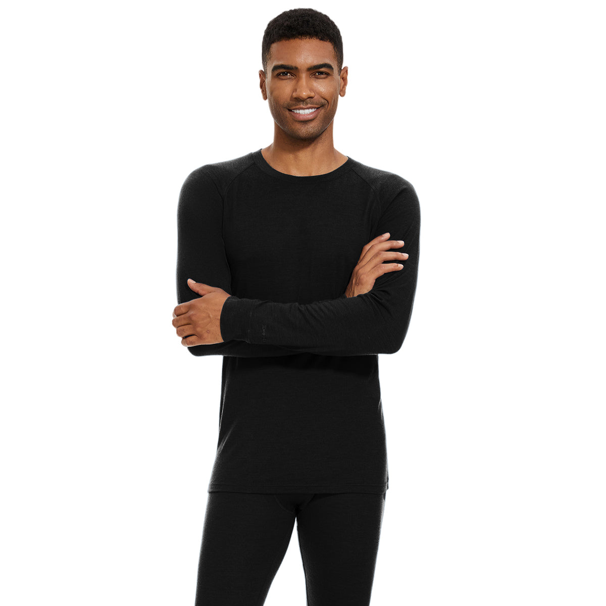 WOOLCANO Men's 190 Merino Wool Base Layer Set Thermal Top and Bottom