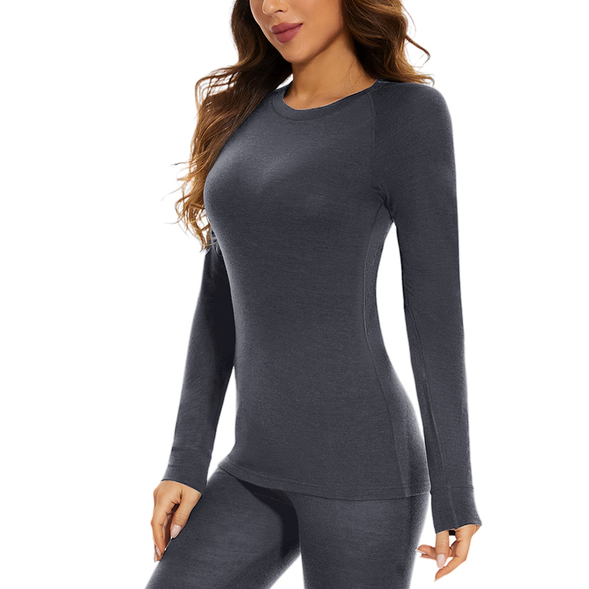 WOOLCANO Women's 190 Merino Wool Base Layer Top Long Sleeve Thermal Shirt