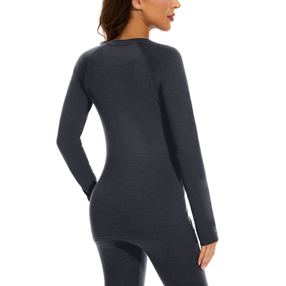 WOOLCANO Women's 190 Merino Wool Base Layer Top Long Sleeve Thermal Shirt