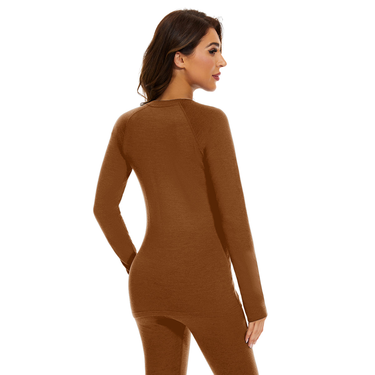 WOOLCANO Women's 190 Merino Wool Base Layer Set Thermal Top and Bottom