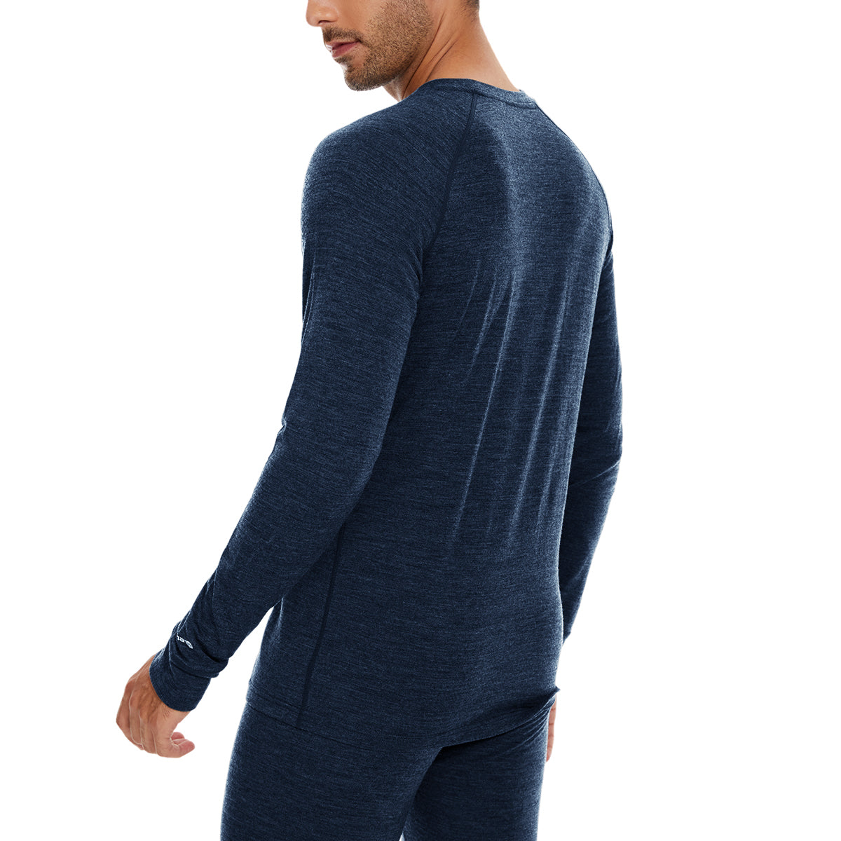 WOOLCANO 190 Men's Merino Wool Base Layer Top Long Sleeve Crew Thermal Shirt