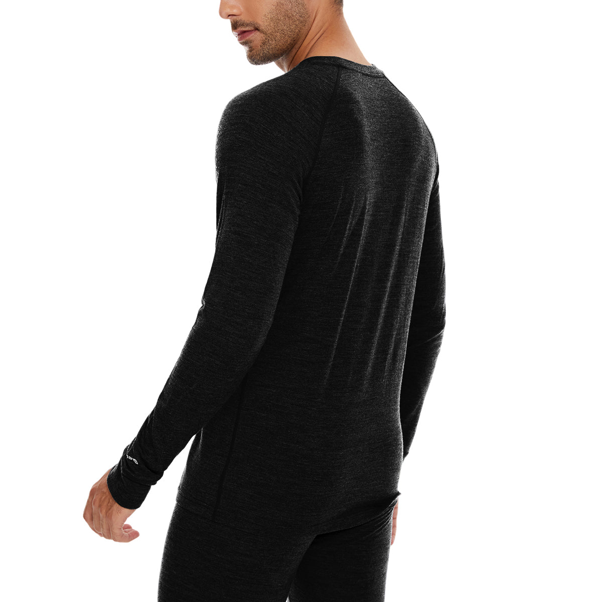 WOOLCANO 190 Men's Merino Wool Base Layer Top Long Sleeve Crew Thermal Shirt