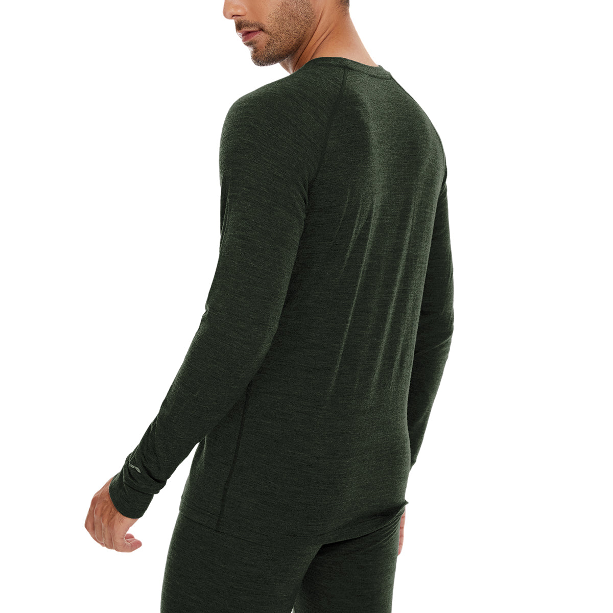 WOOLCANO 190 Men's Merino Wool Base Layer Top Long Sleeve Crew Thermal Shirt